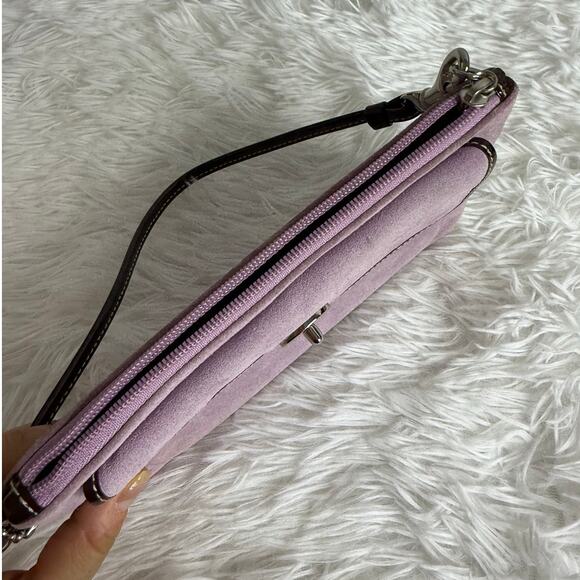 y2K COACH Suede Purple Wristlet - Picture 4 of 9